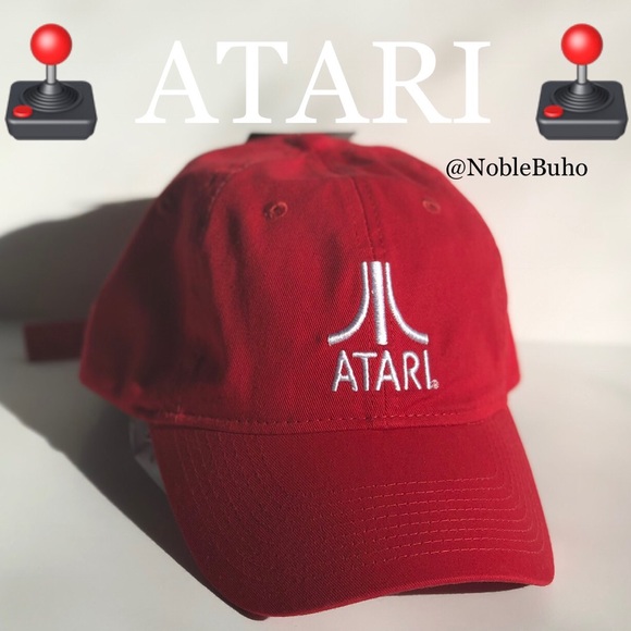 Other - Atari Strapback Hat Adjustable Baseball Cap - Red